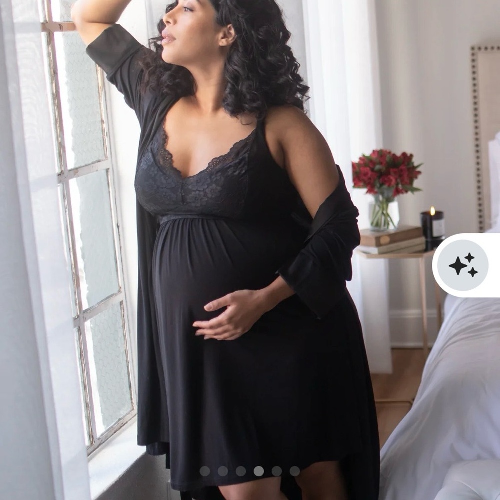 EUC kindred bravely maternity and nursing Lucille nightgown size M